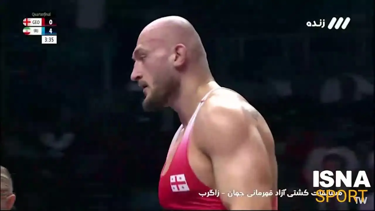 ببینید | ویدیوی مبارزه مقتدرانه امیرحسین زارع با رقیب گرج