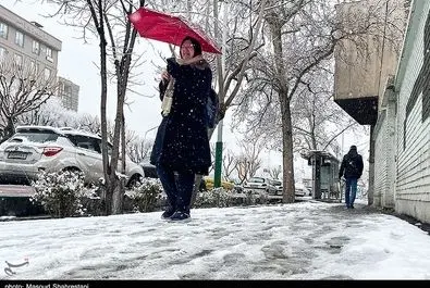 تهران برفی برف تهران -- عکس با لوگو