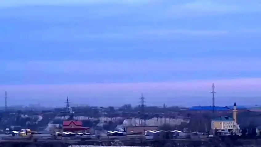 برخاستن دود در نزدیکی شهر «خارکیف» در اوکراین+ ویدئو