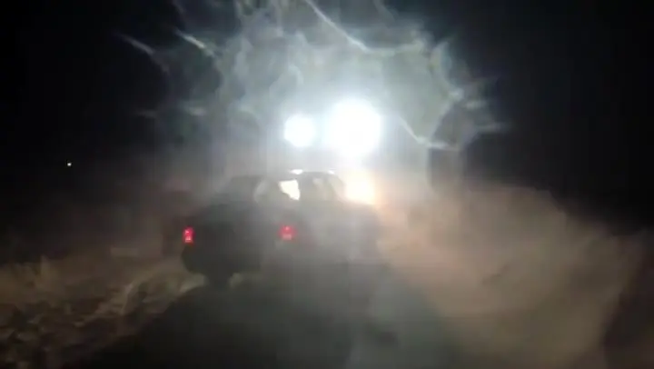 ببینید| کولاک شدید در چادگانِ اصفهان