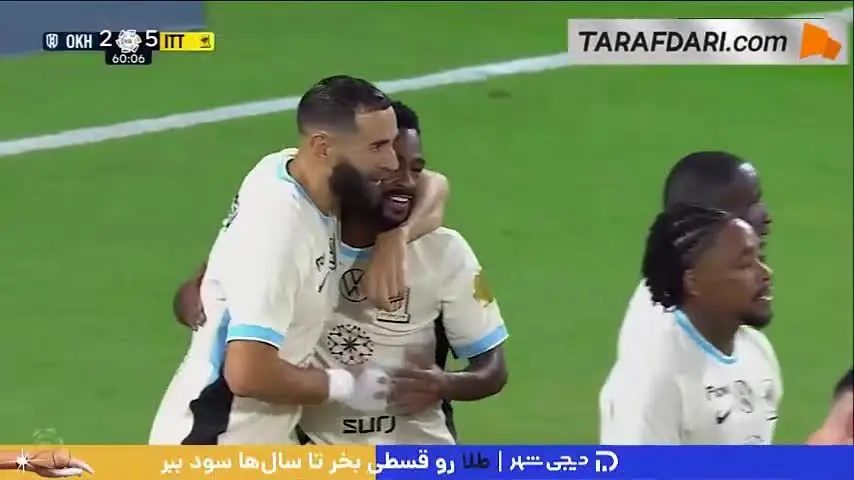 ببینید | خلاصه بازی الاخدود ۲-۵ الاتحاد؛ هت‌تریک بنزما