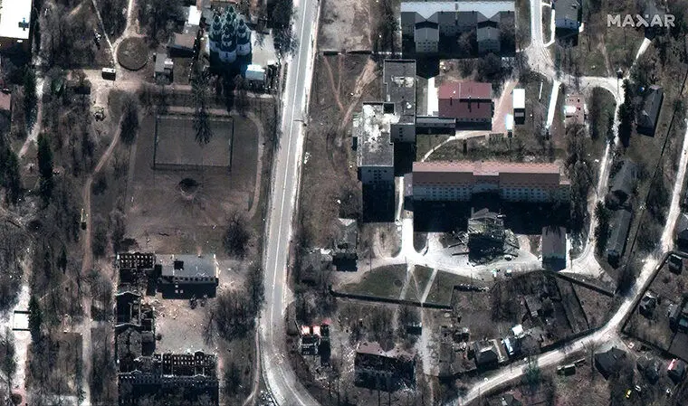 ویران شدن کامل شهر ایزیوم در اوکراین + تصاویر