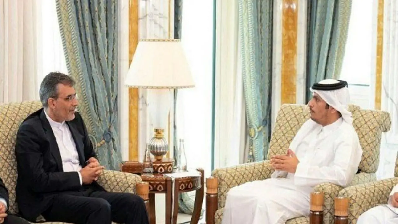 جابری انصاری با وزیر امور خارجه قطر دیدار و گفت‌وگو کرد