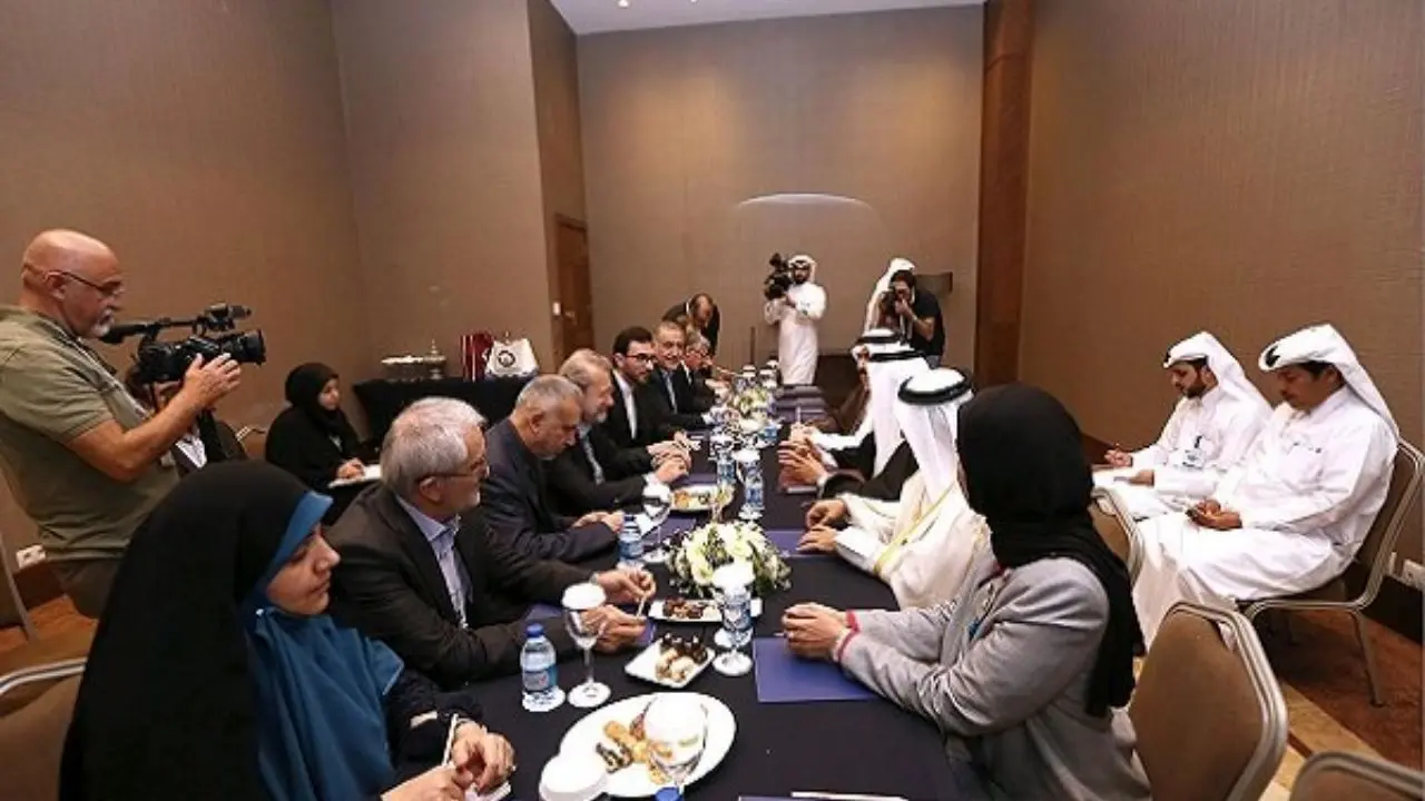 رئیس مجلس قطر با علی لاریجانی دیدار و گفتگو کرد
