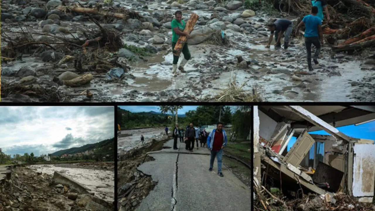 تخریب کامل 10 واحد مسکونی براثر سیل در رامسر