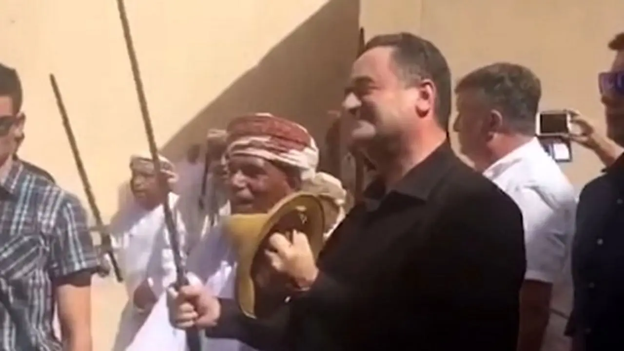 رقص شمشیر وزیر اسرائیلی در عمان