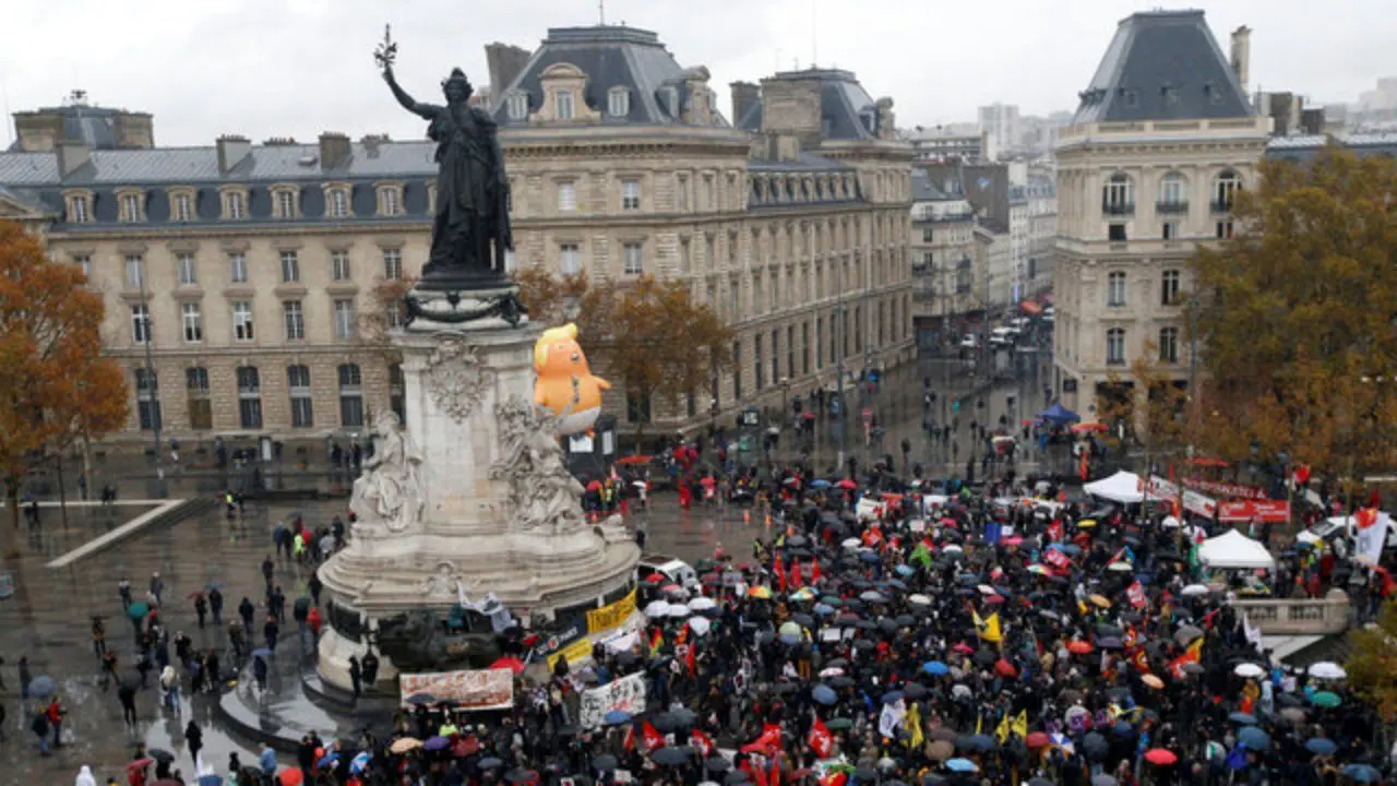 اعتراض‌ها علیه حضور ترامپ در شهر پاریس
