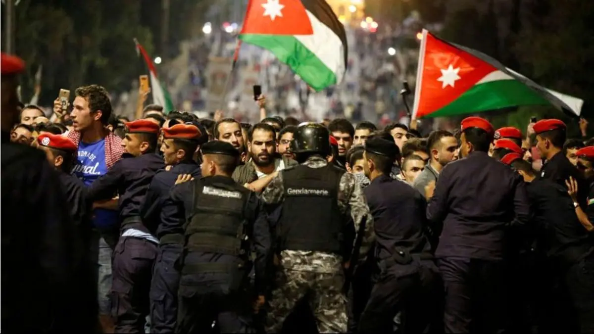 تظاهرات اردنی‌ها علیه شبیه‌سازی امان به تل‌آویو