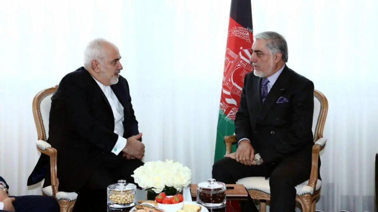 دیدار ظریف با رئیس اجرایی افغانستان