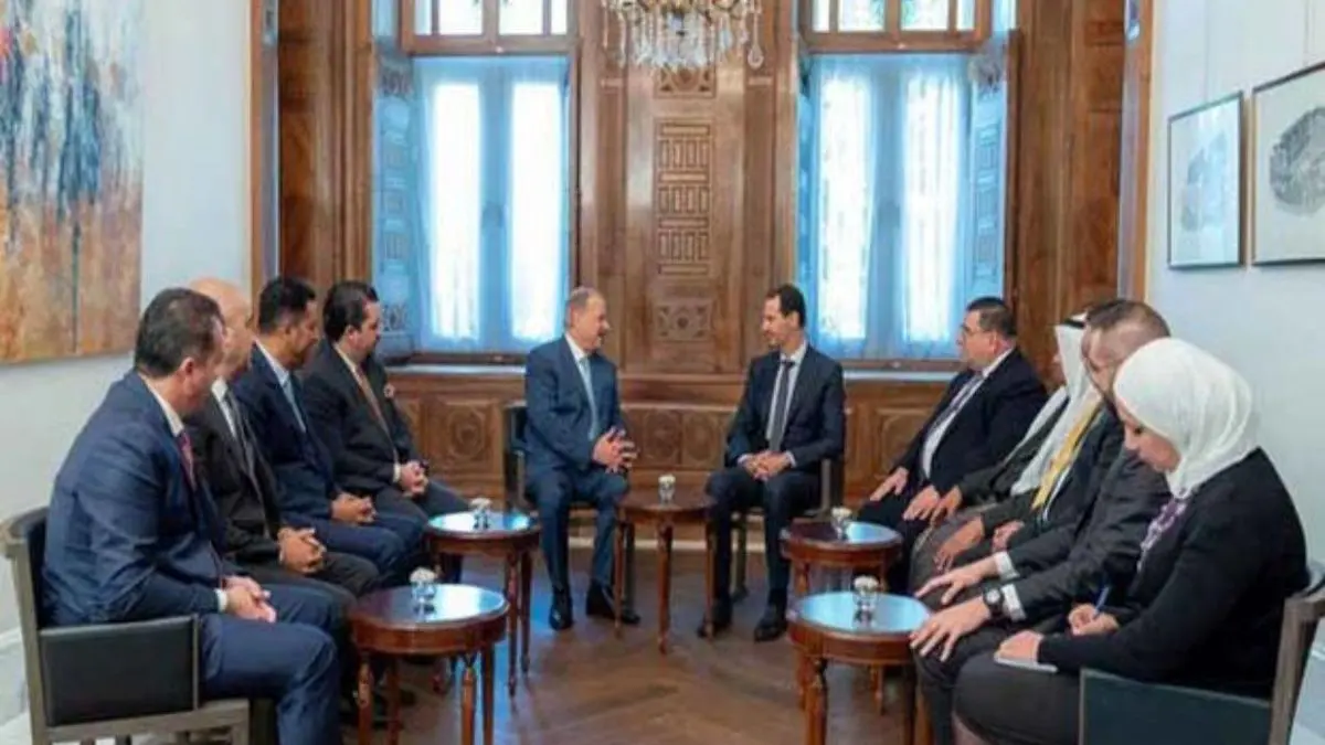 دیدار بشار اسد با هیات پارلمانی اردن
