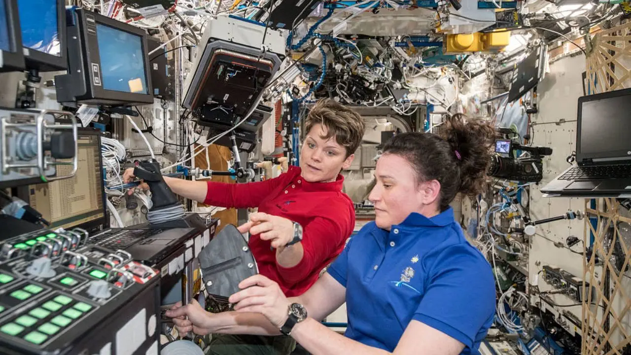عکس روز ناسا، زنان ایستگاه فضایی بین‌المللی