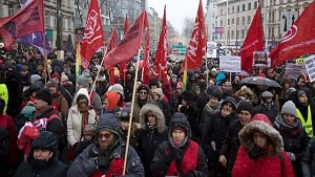 برگزاری تظاهرت ضد دولتی در اتریش