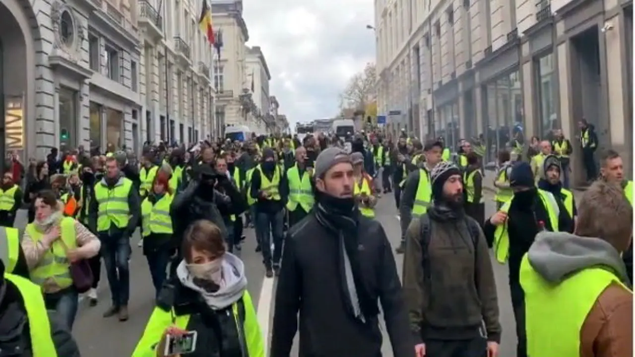 بازداشت 50 تظاهرکننده در بلژیک