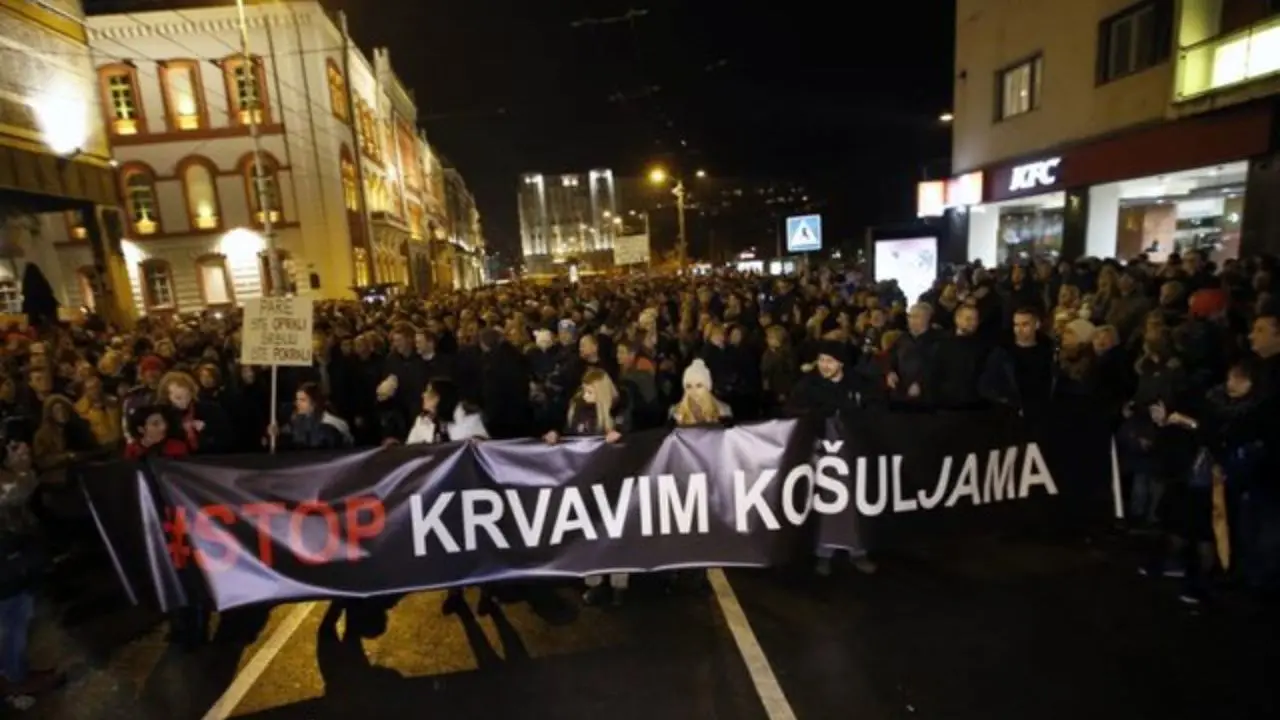 تظاهرات هزاران نفری در صربستان علیه رئیس جمهور