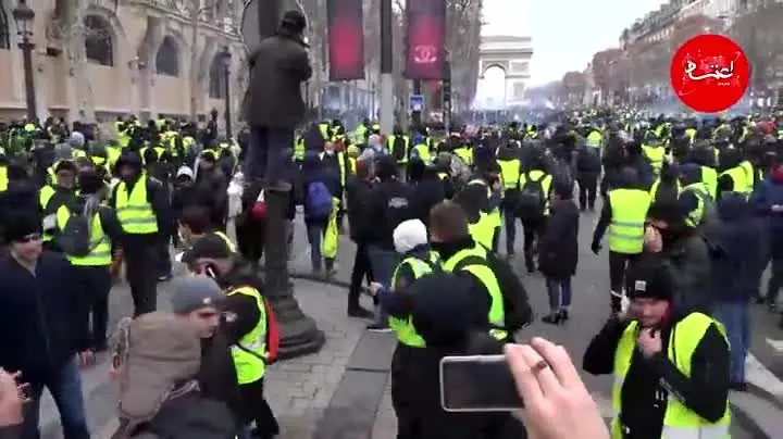 گزارش ویدیویی اعتمادآنلاین از ادامه اعتراضات جلیقه‌زردها در پاریس