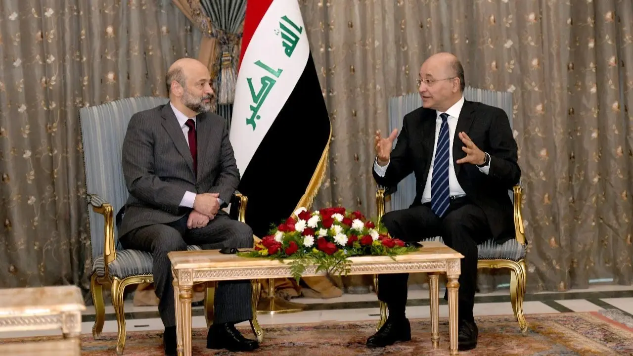 نخست‌وزیر اردن با رئیس‌جمهور عراق دیدار کرد