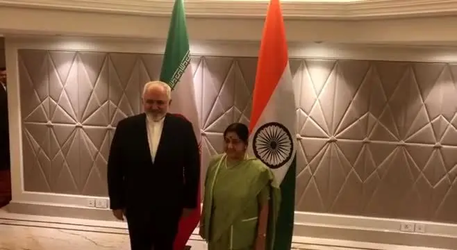 ظریف با وزیر خارجه هند دیدار کرد + ویدئو