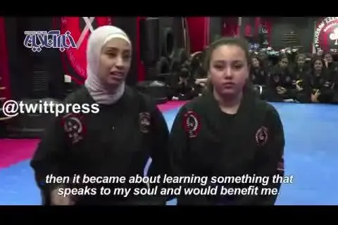 آموزش دفاع شخصی به دختران کویتی + ویدئو