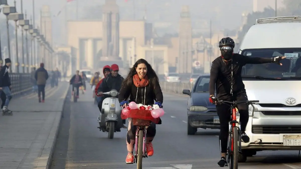 تشویق زنان به دوچرخه‌سواری در مصر + عکس