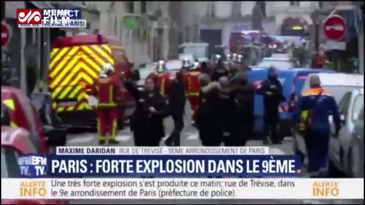 تصاویر اولیه از وقوع انفجار در مرکز پاریس + ویدئو