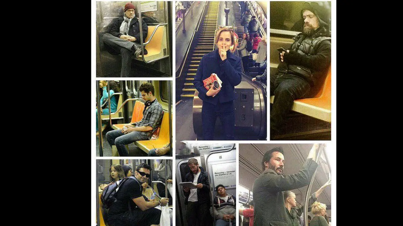 سلبریتی‌ها سوار بر مترو! + عکس
