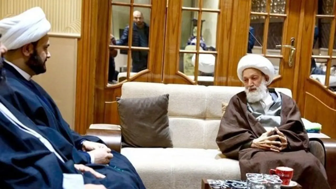 دبیرکل نجباء با رهبر شیعیان بحرین دیدار کرد
