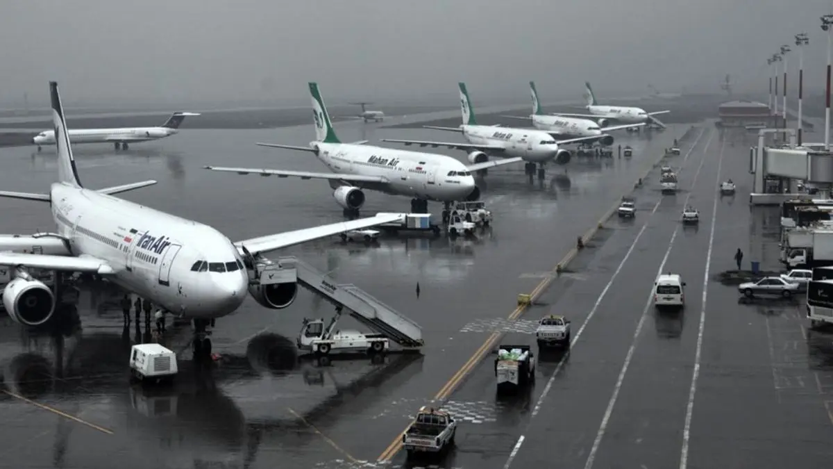 توقف پروازهای مهرآباد به دلیل ‌شرایط بد جوی‌