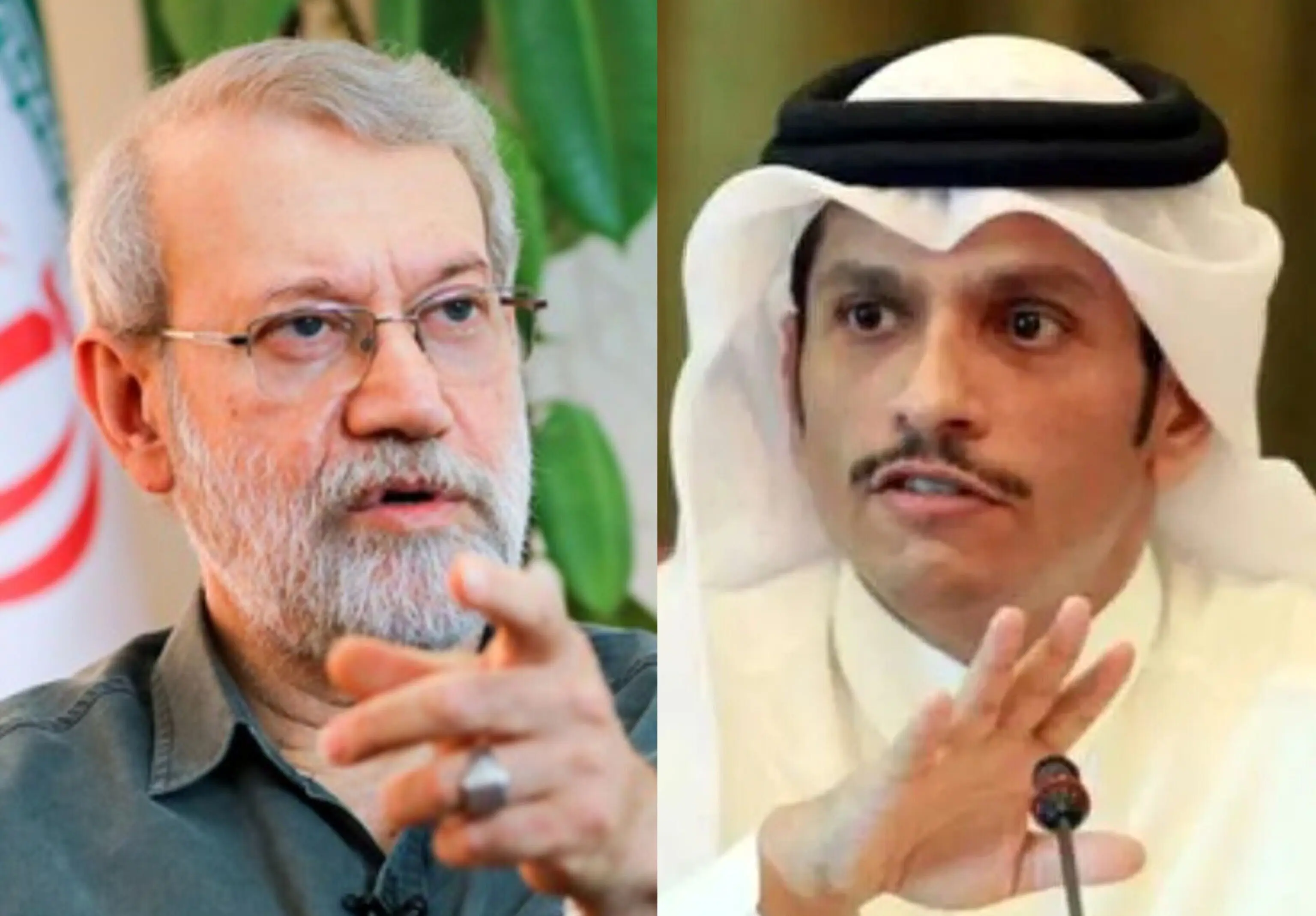 گفت‌وگوی علی لاریجانی و نخست‌وزیر قطر در مورد راه‌حل‌های دیپلماتیک پیرامون شرایط منطقه