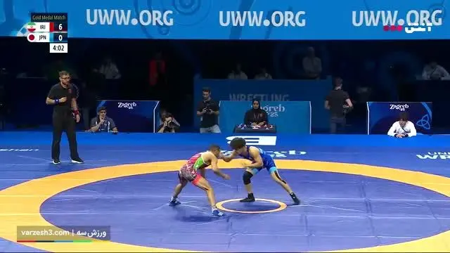 ببینید| پیروزی رحمان عموزاد مقابل کیوکا در فینال کشتی قهرمانی جهان