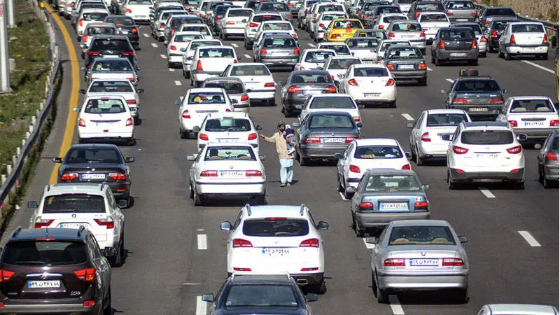 ترافیک در باند جنوبی آزادراه تهران-کرج