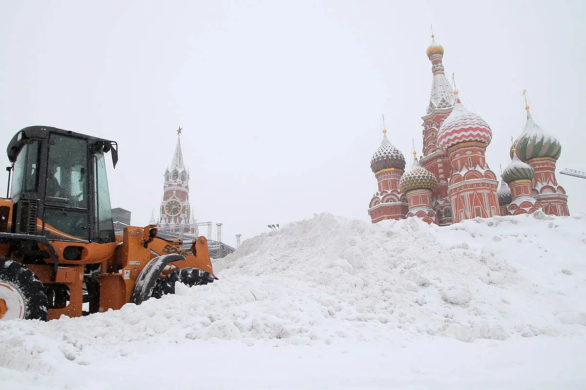 برف بی‌سابقه در مسکو
