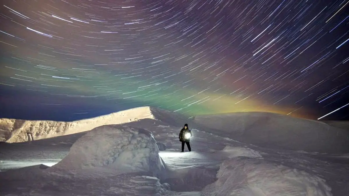 شفق قطبی در ارتفاعات روسیه
