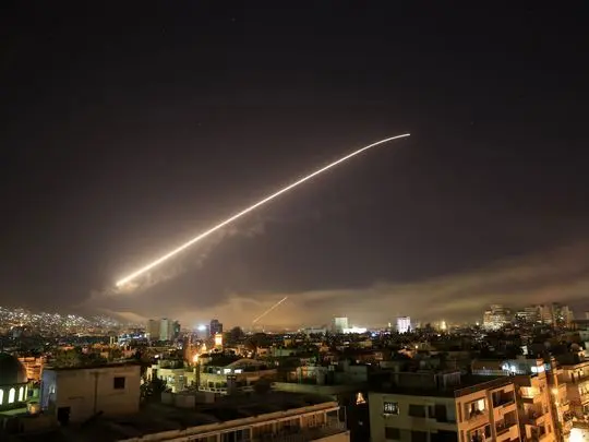 حمله هوایی آمریکا به دمشق سوریه
