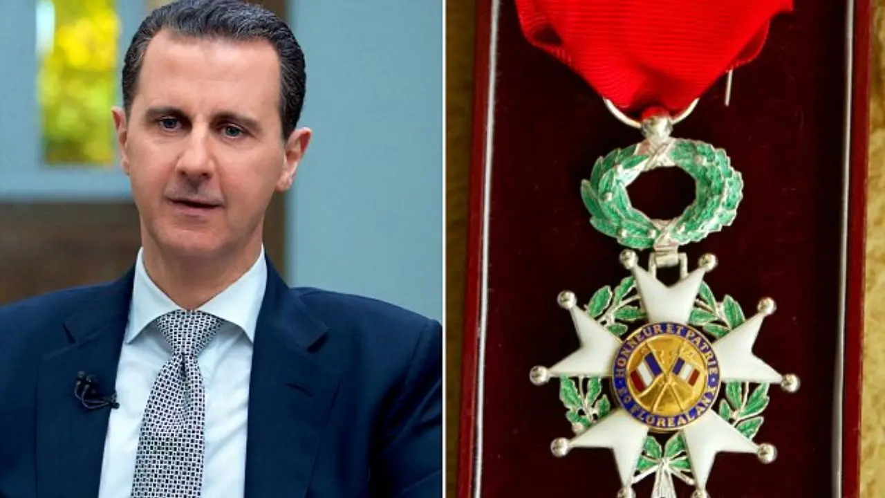 اسد نشان مدال افتخار اهدایی فرانسه را پس داد