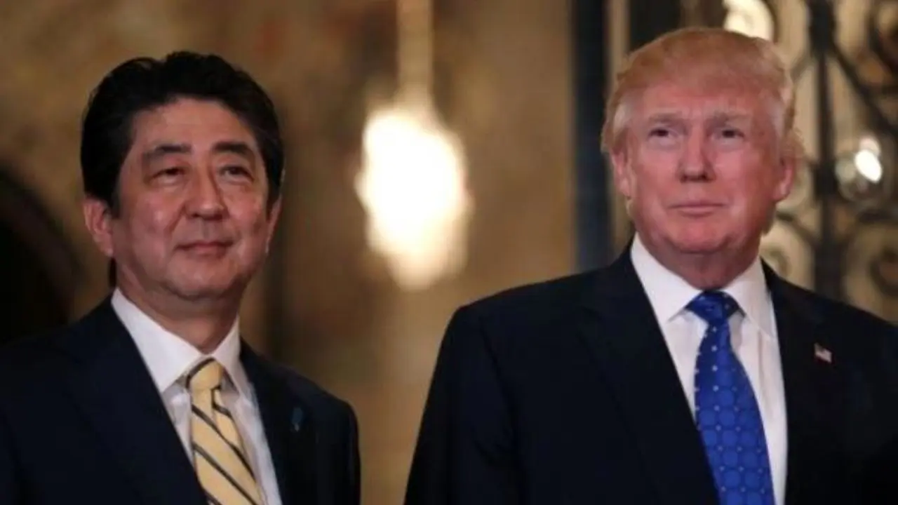 دیدار ترامپ و شینزو آبه در 29 فروردین