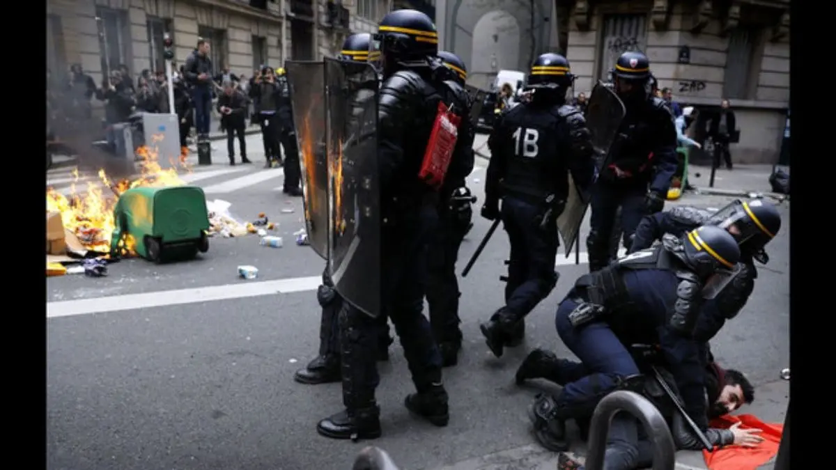 بازداشت 200 نفر در اعتراضات روز کارگر در پاریس