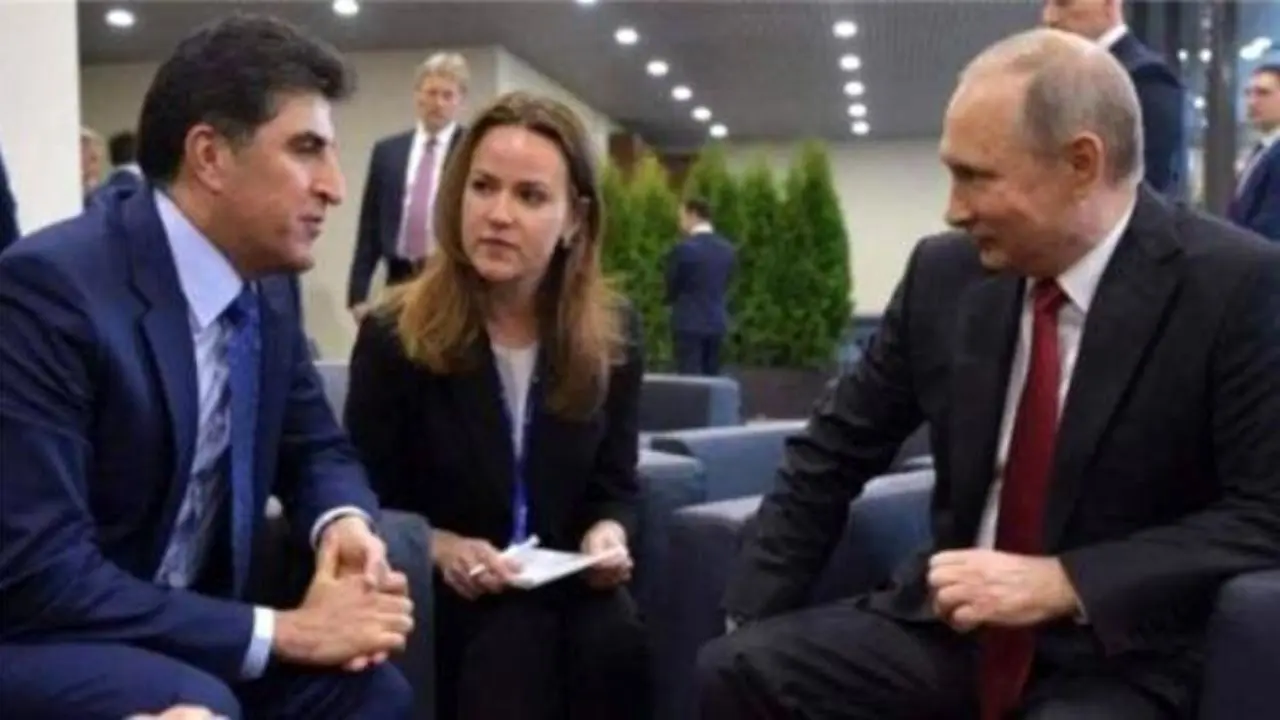 پوتین در دیدار با بارزانی بر گسترش روابط با اقلیم کردستان تأکید کرد