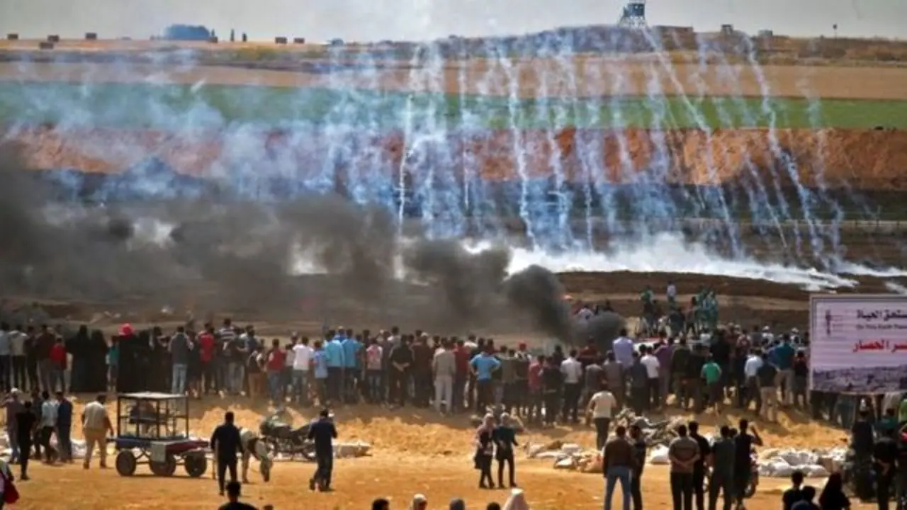 61 شهید و 2700 زخمی در تظاهرات فلسطین