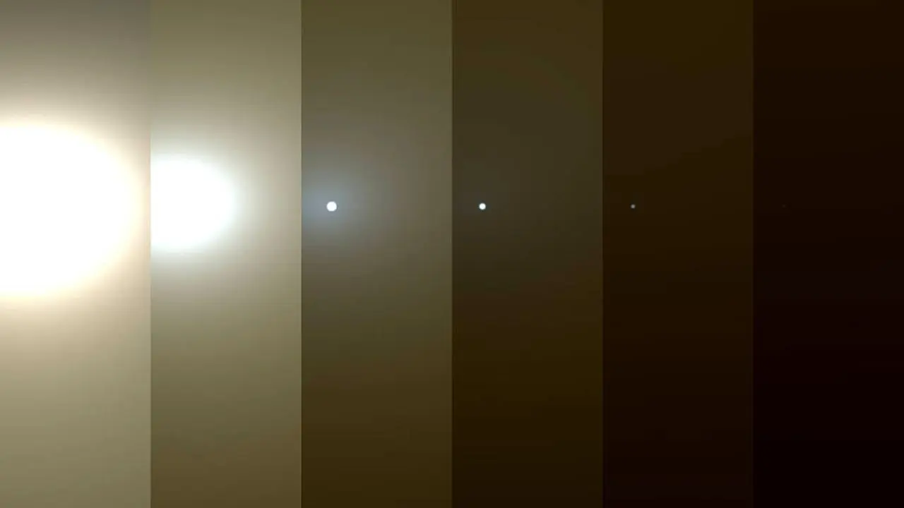 عکس روز ناسا، سایه‌های تاریک مریخ
