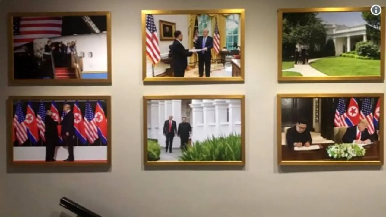 ترامپ عکس‌های «اون» را جایگزین ماکرون کرد