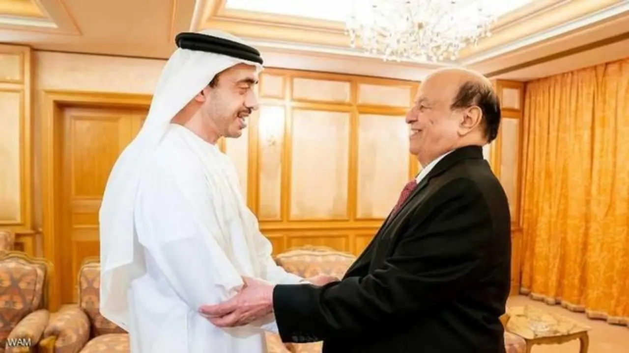 دیدار منصور هادی با وزیر خارجه امارات