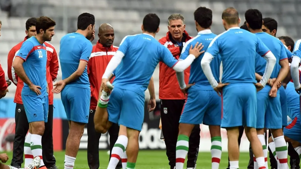 حضور دژاگه در تمرین تیم ملی پیش از بازی با مراکش