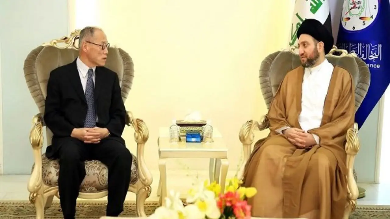 «سید عمار حکیم» با سفیر ژاپن در بغداد دیدار کرد