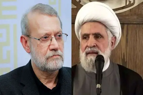 دیدار دبیر شورای عالی امنیت ملی با شیخ نعیم قاسم/ لاریجانی: ایران آماده حمایت از لبنان و مقاومت آن در تمام سطوح است