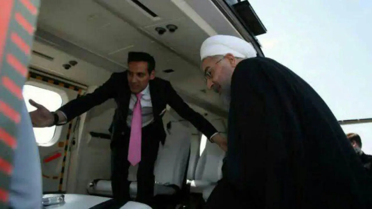 عکس| انتقال روحانی از فرودگاه زوریخ با بالگرد نظامی ارتش سوئیس