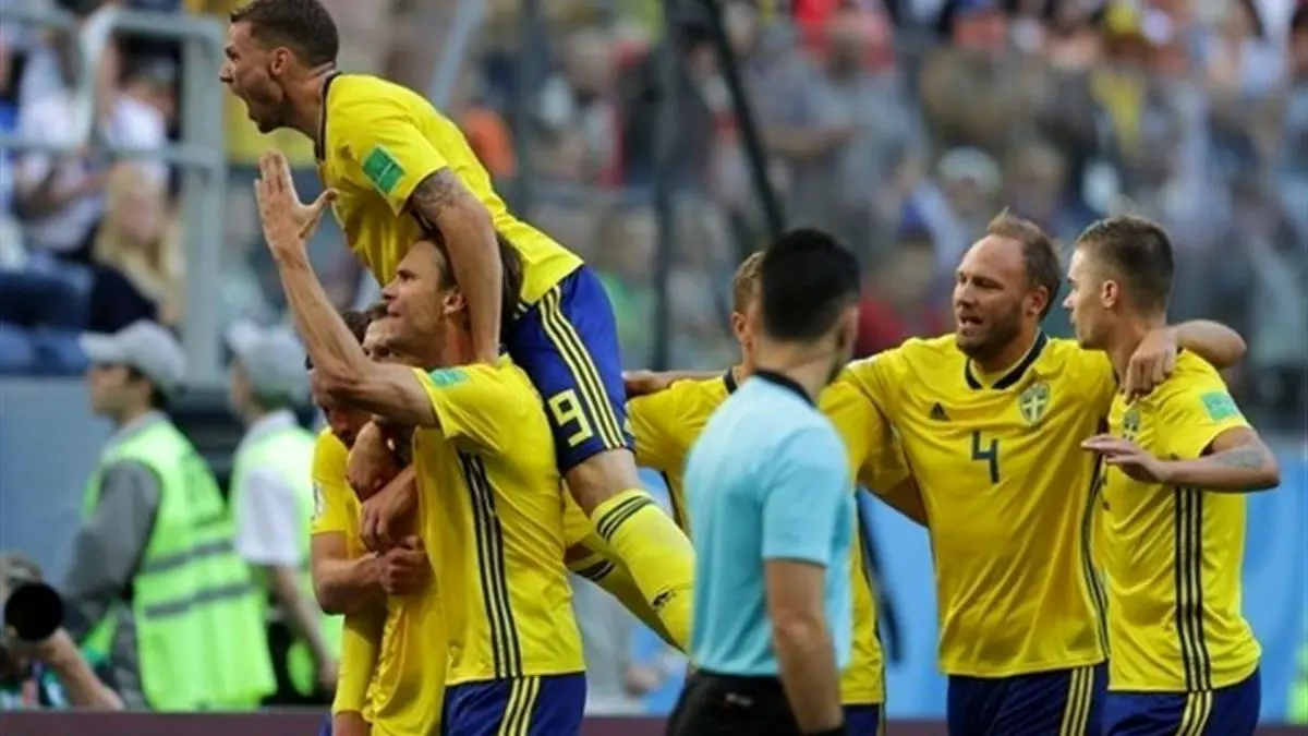 صعود سوئد به یک چهارم نهایی جام جهانی با برتری برابر سوئیس
