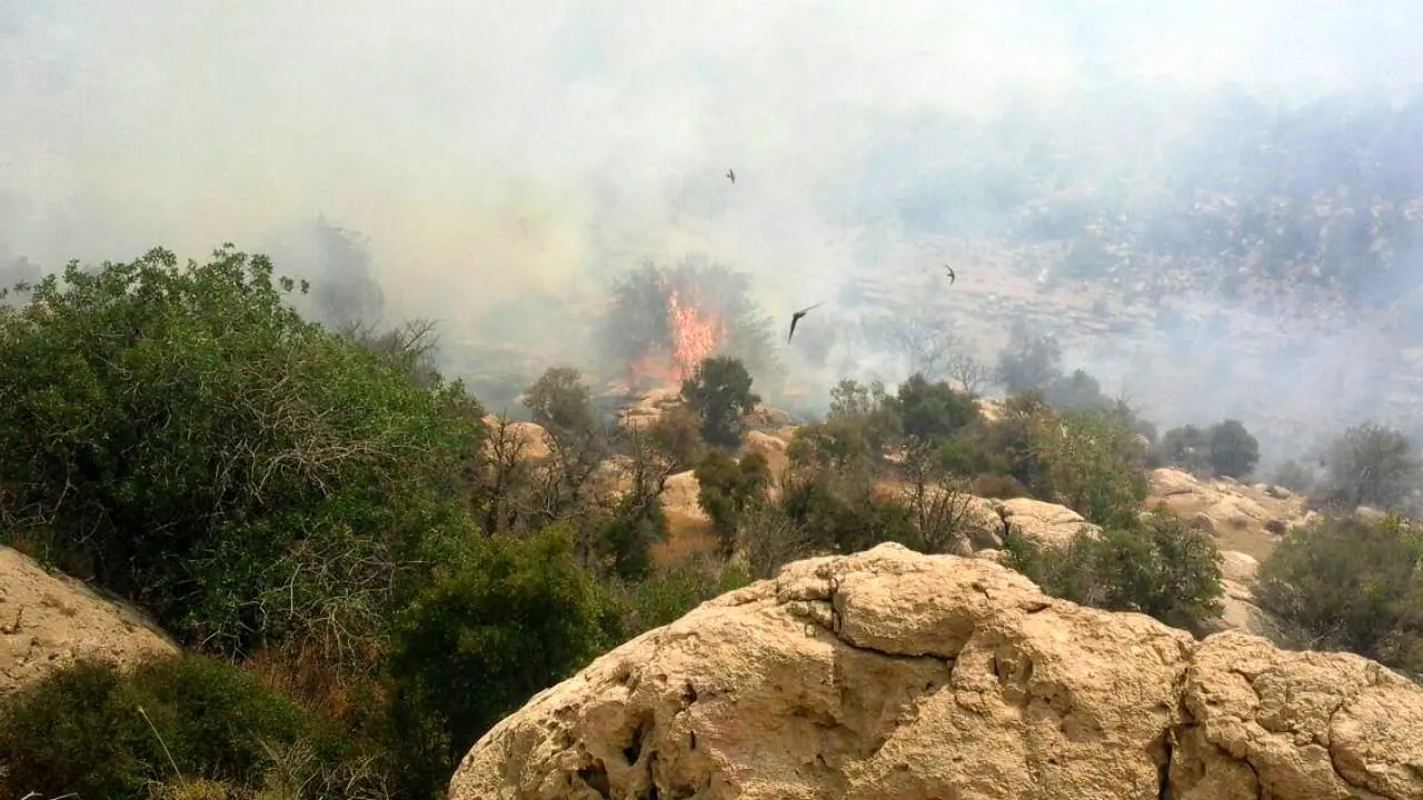 مهار آتش کوه‌ خرقه‌ فیروزآباد پس از سه روز/ وسعت خسارت هنوز مشخص نیست