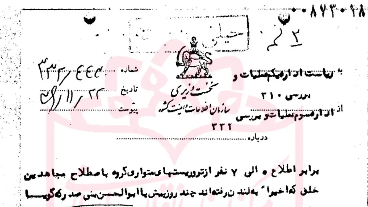 سند رابطه بنی‌صدر با منافقین قبل از انقلاب