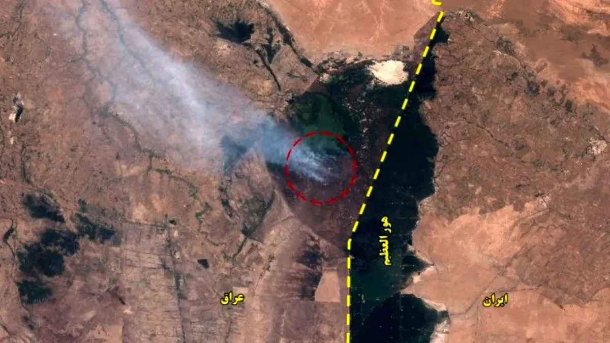 اعزام هواپیمای آبپاش برای مهار آتش‌سوزی تالاب هورالعظیم/ نابودی 16 هزار هکتار از بخش عراقی تالاب