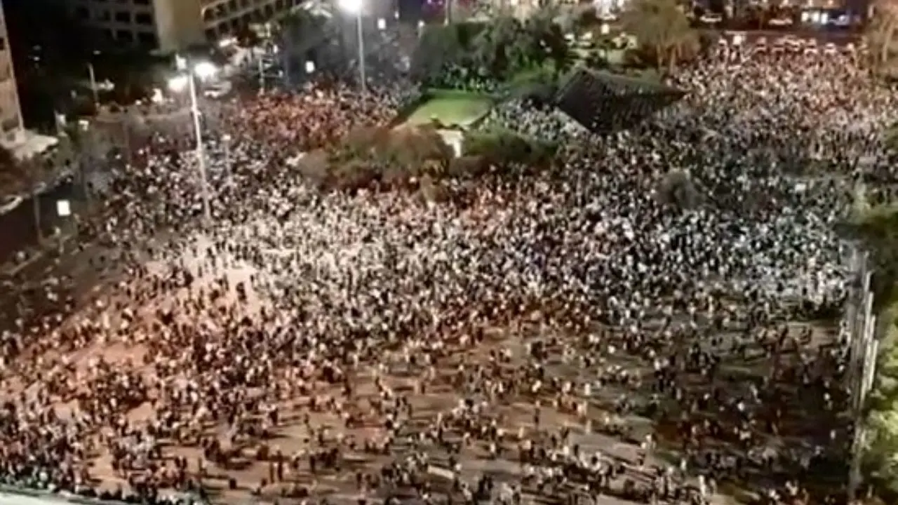 اعتراضات هزاران فلسطینی در تل‌آویو علیه قانون «کشور یهود»